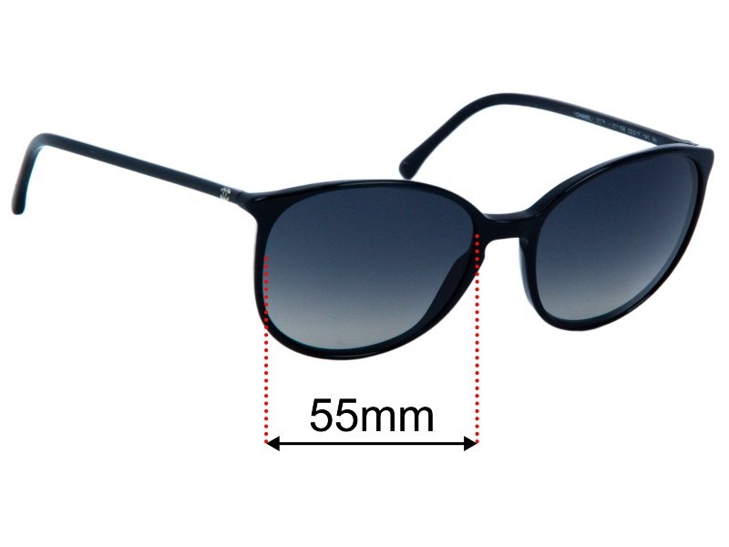 SFx Replacement Sunglass Lenses fits Chanel 5313 - 56mm Wide