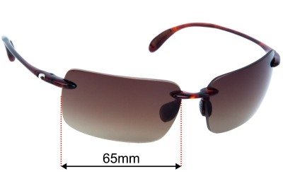 Costa Del Mar Cayan Replacement Lenses 65mm wide 