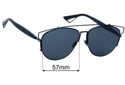 Christian Dior Technologic Replacement Lenses 57mm wide 