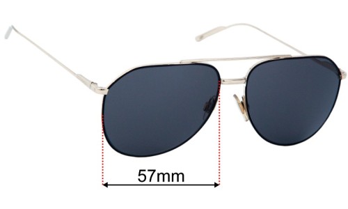 Sunglass Fix Replacement Lenses for Dolce & Gabbana DG2166 - 57mm wide 