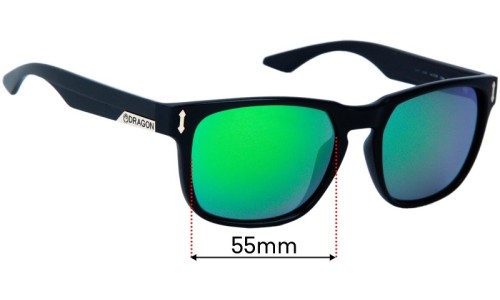 Dragon Monarch H20 Replacement Sunglass Lenses - 55mm wide 
