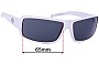 Sunglass Fix Replacement Lenses for Electric EC/DC XL - 65mm Wide 