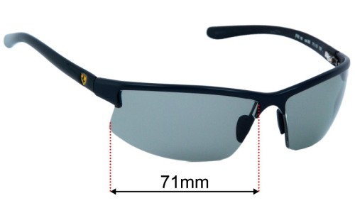Ferrari FR 18 Replacement Sunglass Lenses - 71mm Wide 