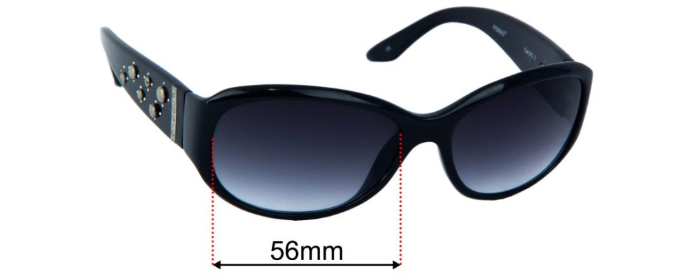 Sunglass Fix Replacement Lenses for Fossil Mallory - 56mm Wide