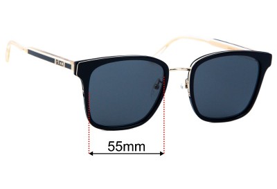 Gucci GG0563SKN Replacement Lenses 55mm wide 