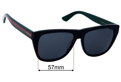 Gucci GG0926S Replacement Lenses 57mm wide 