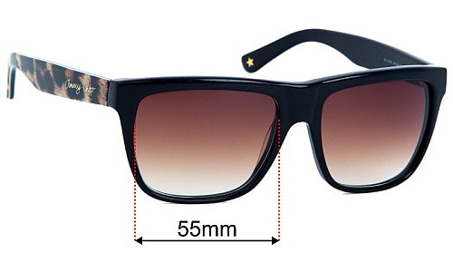 Jimmy Choo Alex/N/S Replacement Sunglass Lenses - 55mm wide 