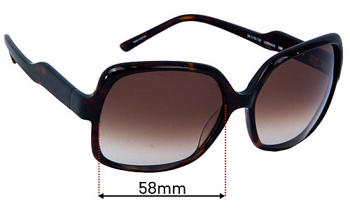 Kate Spade Lorna/S Replacement Lenses 58mm wide 