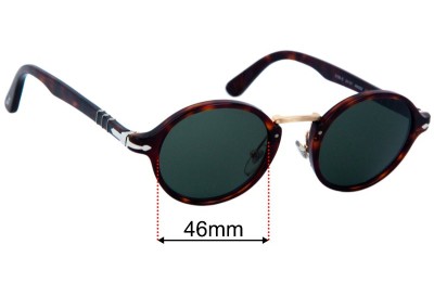 Persol 3129-S Replacement Lenses 46mm wide 