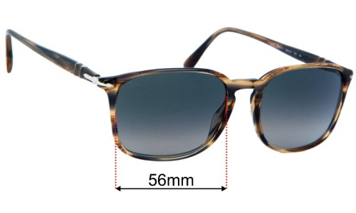 Persol 3158-S Replacement Lenses 56mm wide 