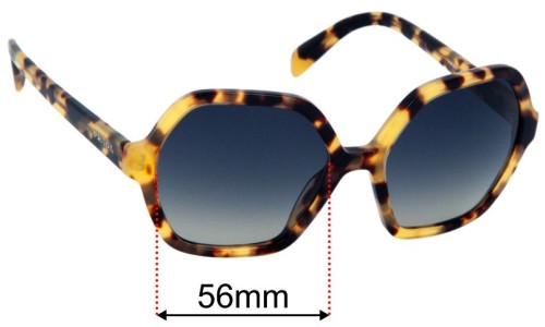 Prada SPR 06SS Sunglasses Replacement Lenses 56mm 