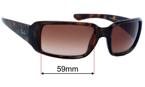 Ray Ban RB4338 Replacement Lenses 59mm wide 