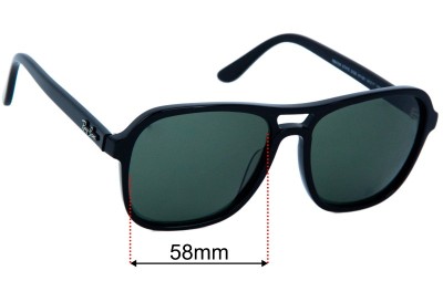 Ray Ban RB4356 State Side Lentes de Repuesto 58mm wide 