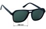 Sunglass Fix Lentes de Repuesto para Ray Ban RB4356 State Side - 58mm Wide 