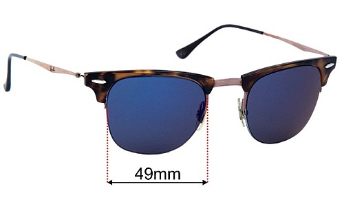 Ray Ban RB8056 Clubmaster Lightray Ersatzlinsen 49mm wide 
