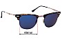 Sunglass Fix Ersatzgläser für Ray-Ban RB8056 Clubmaster Lightray - 49mm Wide 