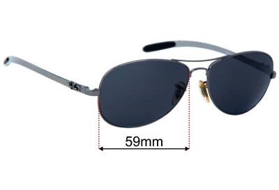 Ray Ban RB8301 Tech  Replacement Lenses 59mm wide 