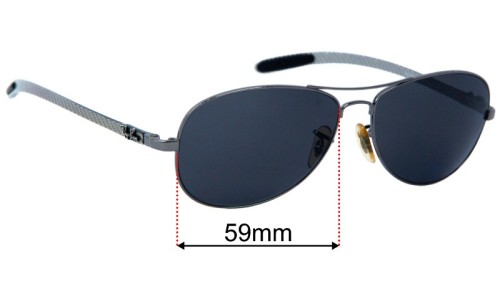 Ray Ban RB8301 Tech Replacement Sunglass Lenses - 59mm wide 
