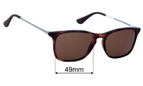 Ray Ban Jr RJ9061-S Replacement Sunglass Lenses - 49mm wide 