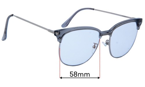 Sunglass Fix Replacement Lenses for Stiletto TR1728 - 58mm Wide 