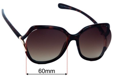 Tom Ford Anouk-02 TF578 Replacement Lenses 60mm wide 