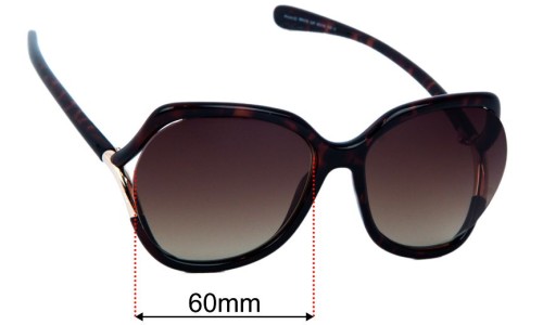 Tom Ford Anouk-02 TF578 Sunglasses Replacement Lenses 60mm Wide 