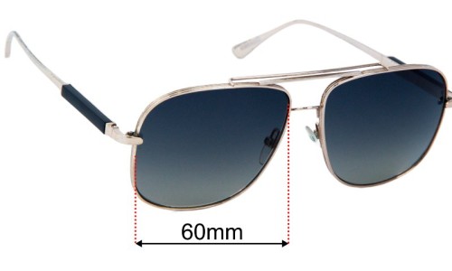 Sunglass Fix Replacement Lenses for Tom Ford Jude TF669 - 60mm Wide 