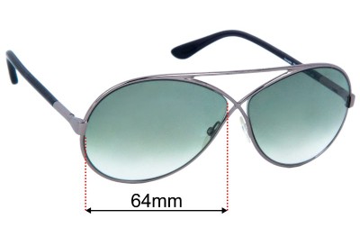 Tom Ford Georgette TF154 Replacement Lenses 64mm wide 