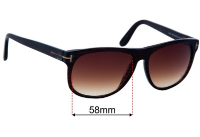 Tom Ford Olivier TF236 Replacement Lenses 58mm wide 