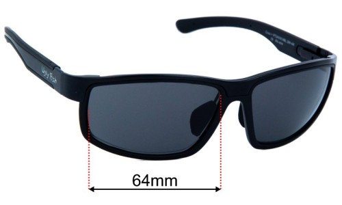 Sunglass Fix Replacement Lenses for Ugly Fish Crest PT24006 - 64mm 