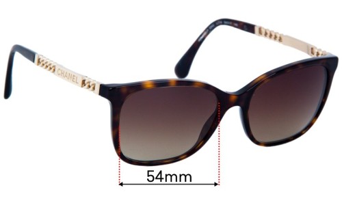Chanel 3343 Replacement Sunglass Lenses - 54mm wide 