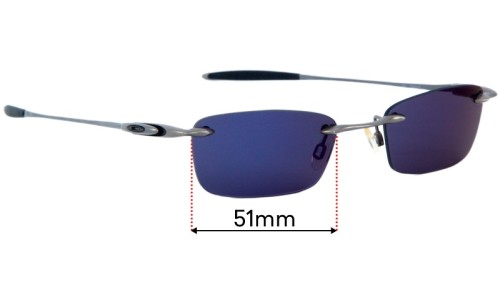 Oakley Why 4 Alternative Lens Shape Replacement Lenses - 51mm Sunglass Fix Replacement Lenses for Oakley Why 4 Alternative Lens Shape - 51mm