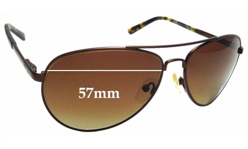Sunglass Fix Replacement Lenses for PolarOne P1-1131B - 57mm Wide 
