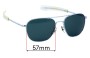 Sunglass Fix Replacement Lenses for American Optical Command Pilot - 57mm Wide 