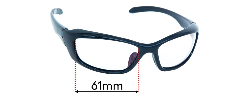 Sunglass Fix Replacement Lenses for Blue V    - 61mm Wide