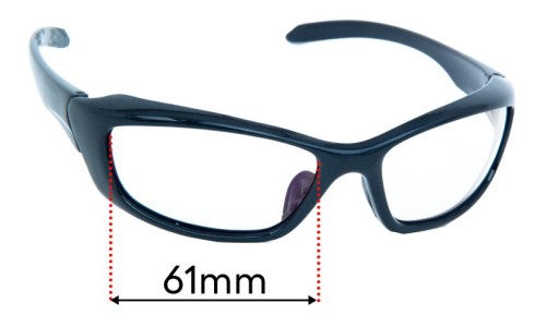 Blue V    Replacement Lenses 61mm wide 