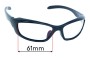 Sunglass Fix Replacement Lenses for Blue V    - 61mm Wide 