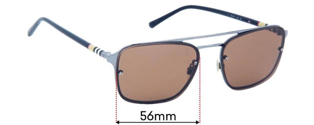 Sunglass Fix Replacement Lenses for Burberry BE 3095 - 56mm Wide