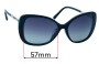 Sunglass Fix Replacement Lenses for Burberry B 4238-F - 57mm Wide 