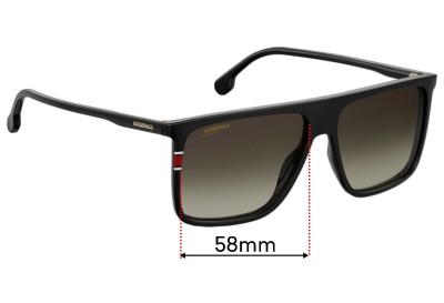 Carrera 172/S Replacement Lenses 58mm wide 