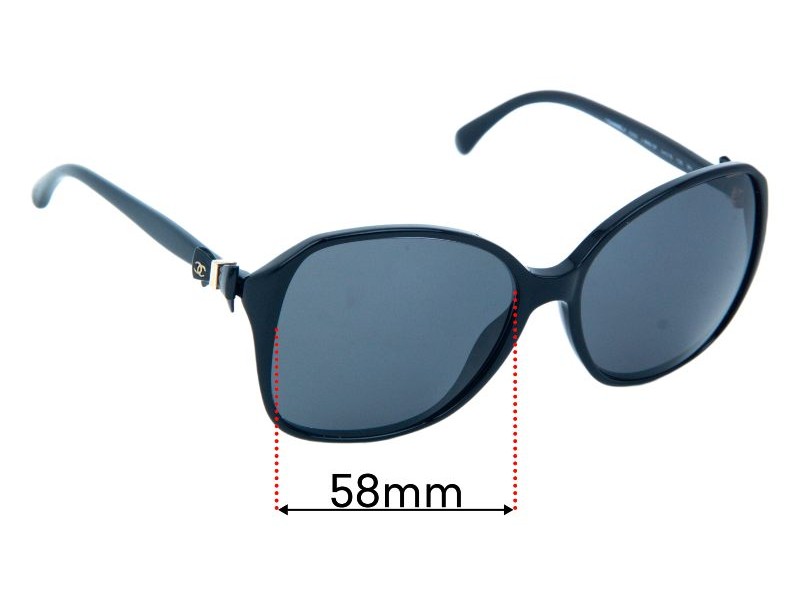Sunglass Fix Replacement Lenses for Chanel 5205 - 58mm Wide