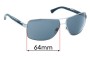 Sunglass Fix Verres de Remplacement pour Emporio Armani EA2001 - 64mm Wide 