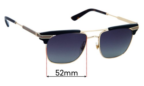 Gucci GG0287S Replacement Lenses 52mm wide 