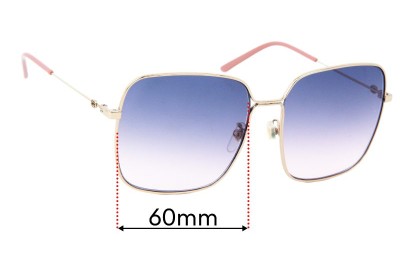 Gucci GG0443S Replacement Lenses 60mm wide 