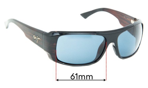 Maui Jim MJ283 Five Caves  Replacement Lenses 61mm wide 