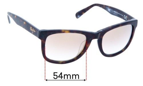 Sunglass Fix Replacement Lenses for Maui Jim MJ293 Legends - 54mm Wide Maui Jim MJ293 Legends Replacement Lenses 54mm wide