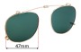 Sunglass Fix Replacement Lenses for Mr. Leight Kinney Combo Clip - 47mm Wide 