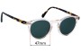 Sunglass Fix Verres de Remplacement pour Oliver Peoples OV5186 Gregory Peck - 47mm Wide 