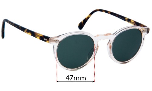 Sunglass Fix Replacement Lenses for Oliver Peoples OV5456SU Gregory Peck 1962 - 47mm Wide Oliver Peoples OV5456SU Gregory Peck 1962 Replacement Lenses 47mm wide