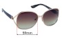 Sunglass Fix Replacement Lenses for Oroton  Del A Mer - 59mm Wide 